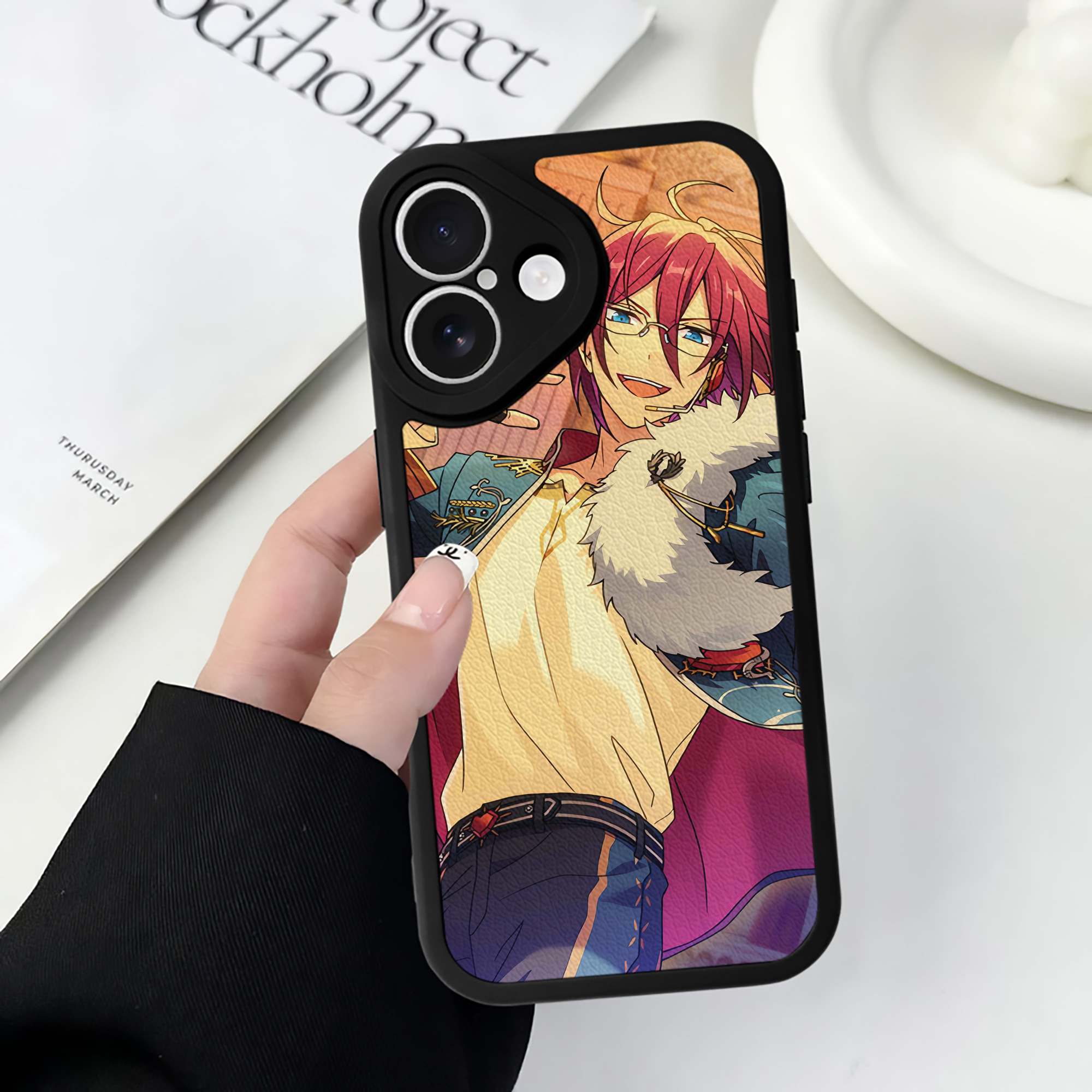 （画像用） あんさんぶるスターズ! Ensemble Stars 【iPhone 16シリーズ対応】シリコンスマホケース（レザー調） 材質：シリコン